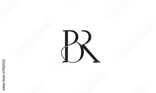  BR, RB, R, B Abstract Letters Logo Monogram