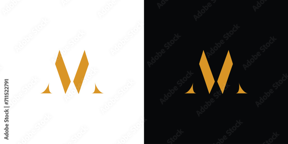 Unique and luxury  letter M  initials logo design 2