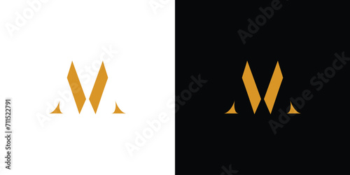 Unique and luxury  letter M  initials logo design 2