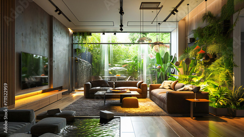 An eco-friendly apartament interior design photo