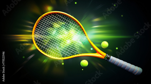 3d Vector Tennis Racket with Ball illustration Sports © Ashley