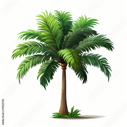 3d Vector Tropical palm cartoon illustration. Tropic