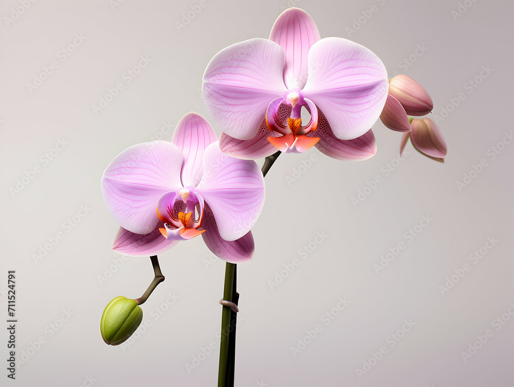 Obraz premium Orchid flower in studio background, single orchid flower, Beautiful flower images