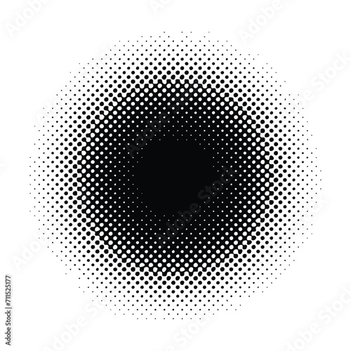 Halftone circles, halftone dot pattern