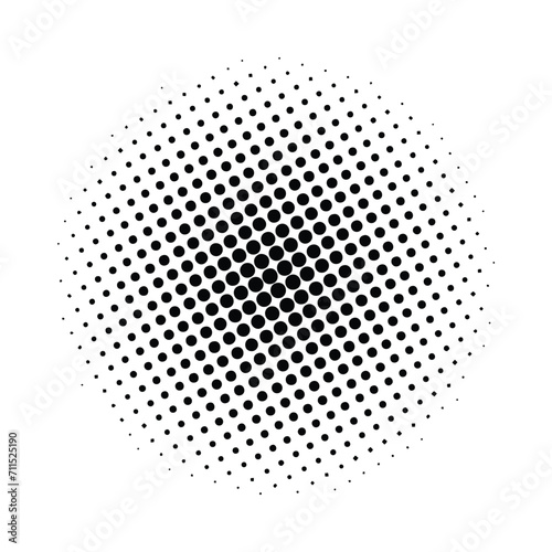 Halftone circles, halftone dot pattern