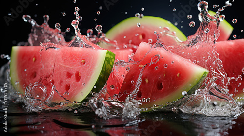 Vibrant pink and green hues of watermelon juice