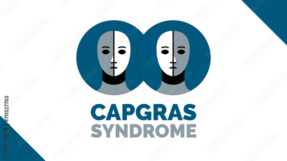 Capgras Syndrome concept. Mental Disease. Psychology. Delusional Belief. Vector Illustration Capgras Syndrome concept. Mental Disease. Psychology. Delusional Belief. Vector Illustration