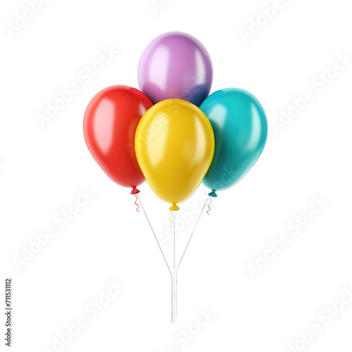 Beautiful balloons isolated on white.