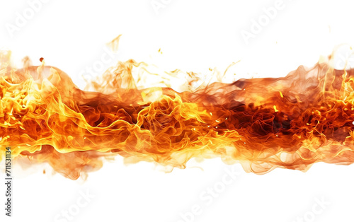 Fire Flames Portrait, Blaze Looks Very Hot on Transparent Background.