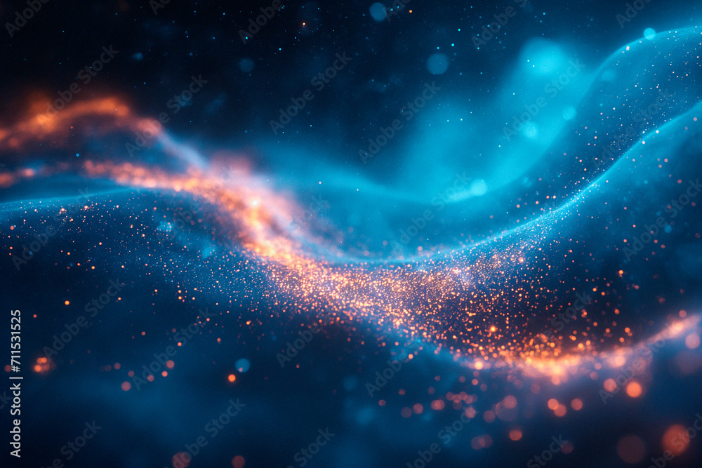 Enhance Your Digital Experience with a Striking Blue Light Particle Banner Background – A Technologically Inspired Granule Background Image and Wallpaper in Blue Hues.