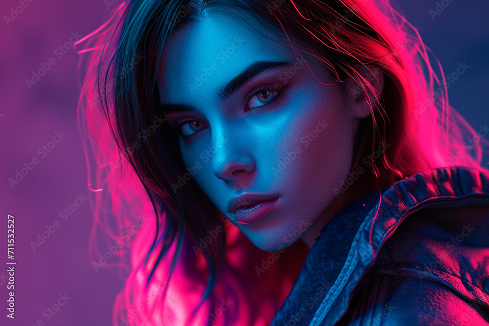 Human portrait game background style 3d stylish illustration Human portrait game background style 3d stylish illustration