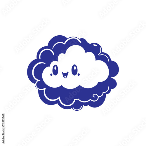 Smile Cloud Icon Illustration © Syarifnr