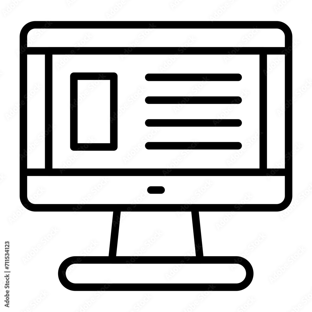 Desktop Line icon Desktop Line icon