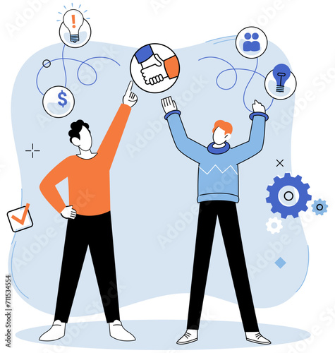 Successful project launch. Vector illustration. A successful business, testament to power of strategic planning and execution Project launch startup, daring dive into seof entrepreneurship