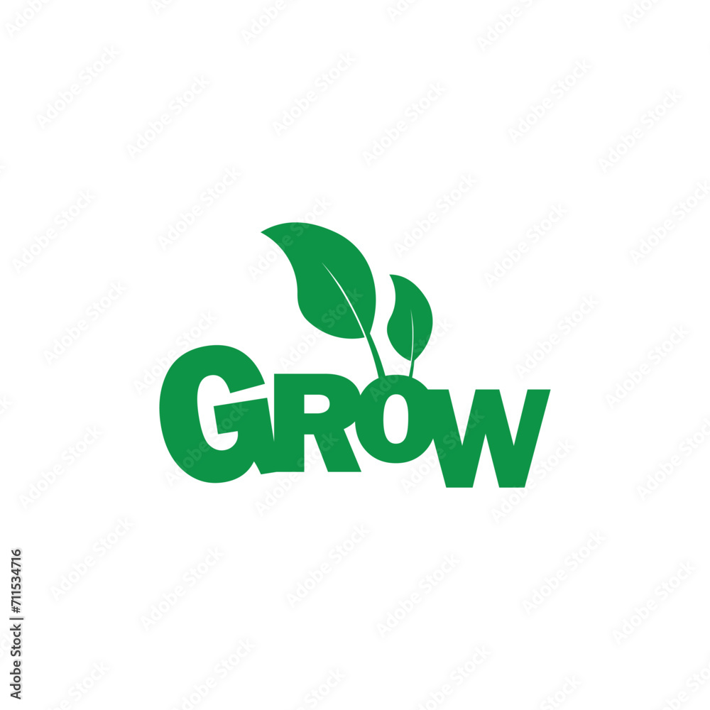 symbol vector design logo grow