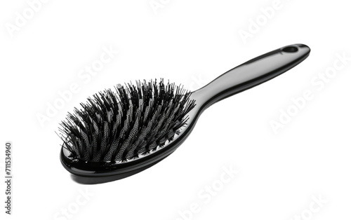 Stylish Hairbrush for Effortless Grooming On Transparent Background.