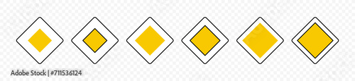 Priority road sign vector design