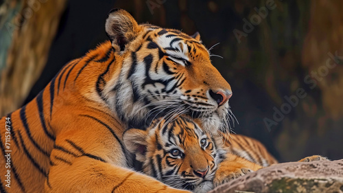Tigress with her cub