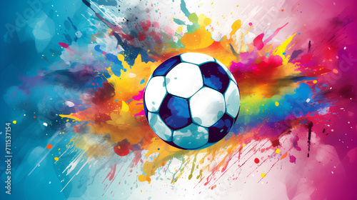football colored grunge splash background 
