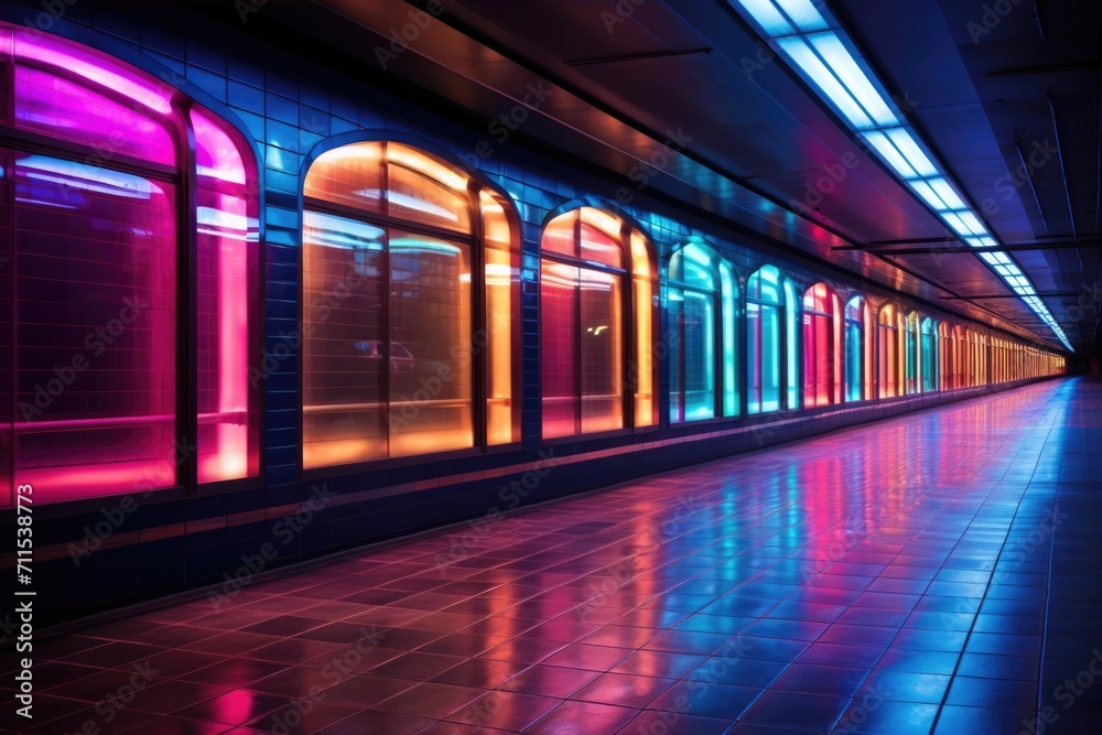 Modern train station with minimalist design elements Modern train station with minimalist design elements