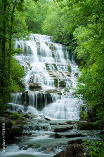 Exquisite Waterfall Serenity.  spring art
