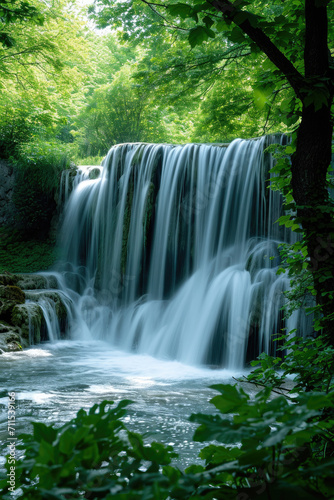 Exquisite Waterfall in Nature  spring art