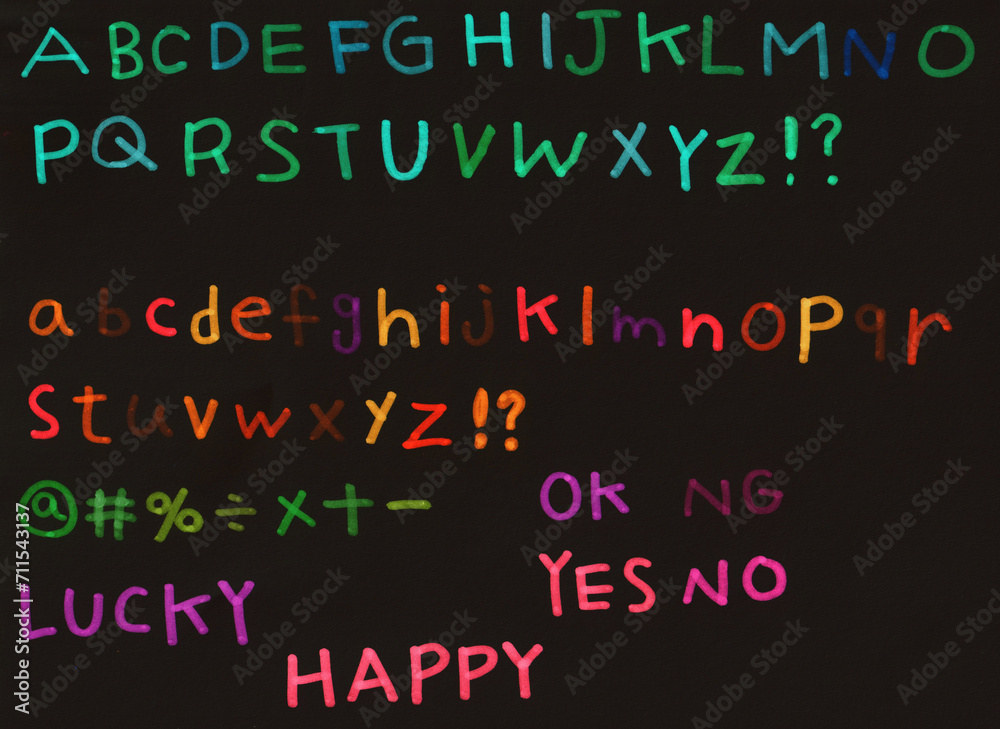手書きの英字素材