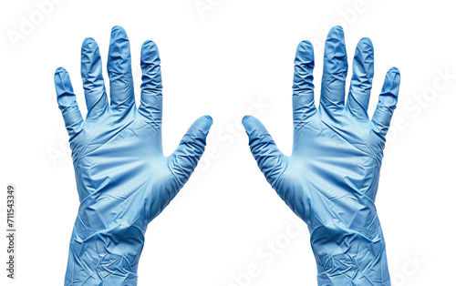 Medical Gloves Close-Up On Transparent Background. photo
