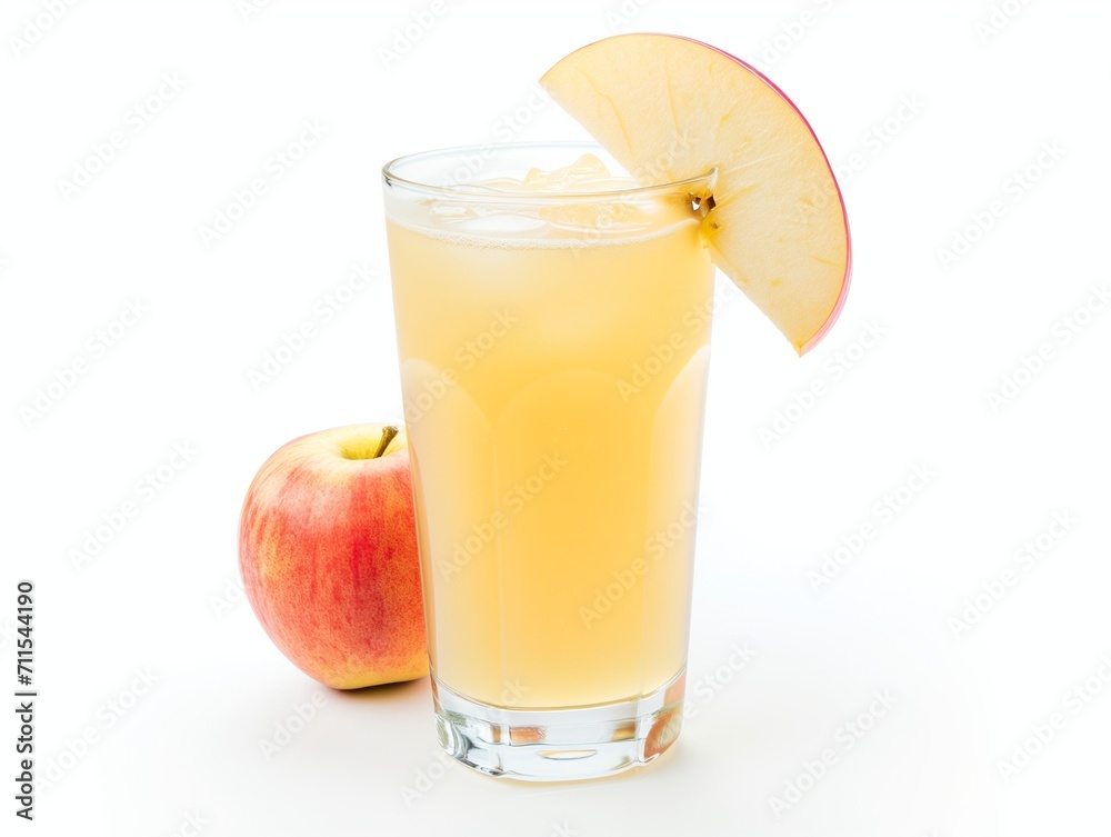 Design mockup. A refreshing appleade, in a clear glass, white background. Generative AI Design mockup. A refreshing appleade, in a clear glass, white background. Generative AI