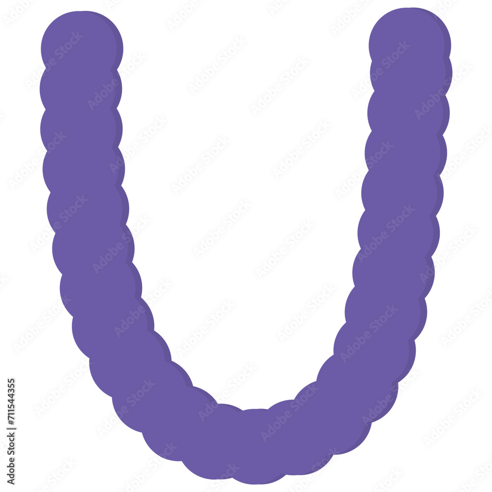 Obraz premium Purple letter u