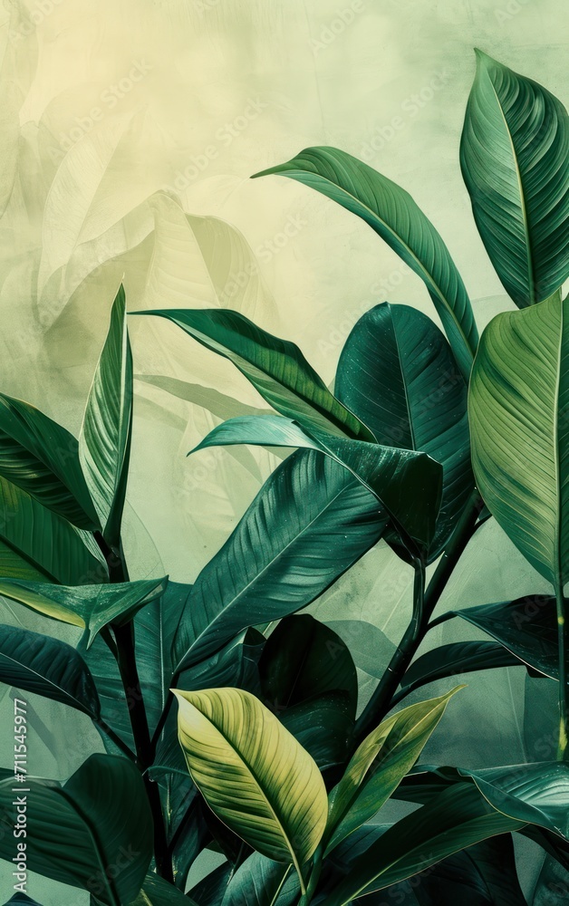 custom made wallpaper toronto digitalgreen leaves background