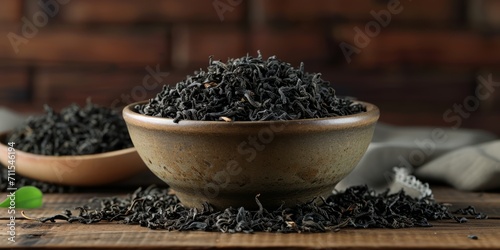 black tea in bowls Generative AI