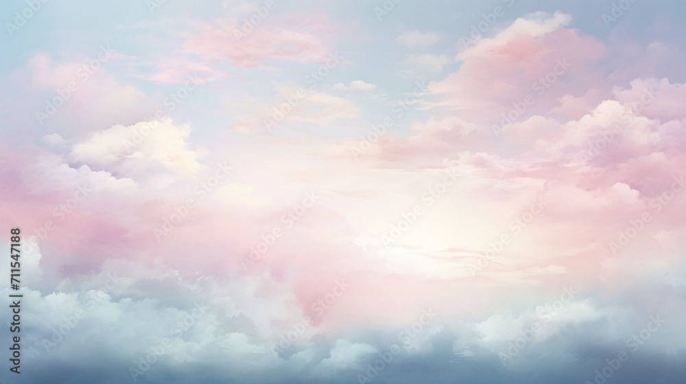  a seamless fusion of gentle pink and calming blue tones, creating a visually captivating background reminiscent of a tranquil evening sky over a serene meadow, 