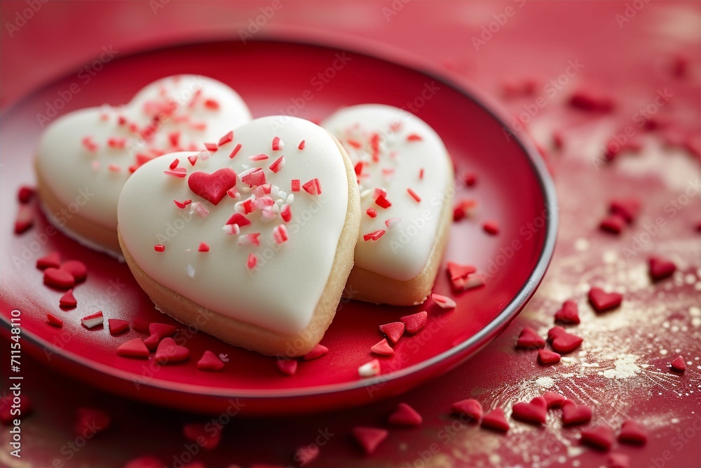 ホワイトデーをイメージしたクッキー（ハート・バレンタイン・愛・ラブ・スイーツ・カップル）