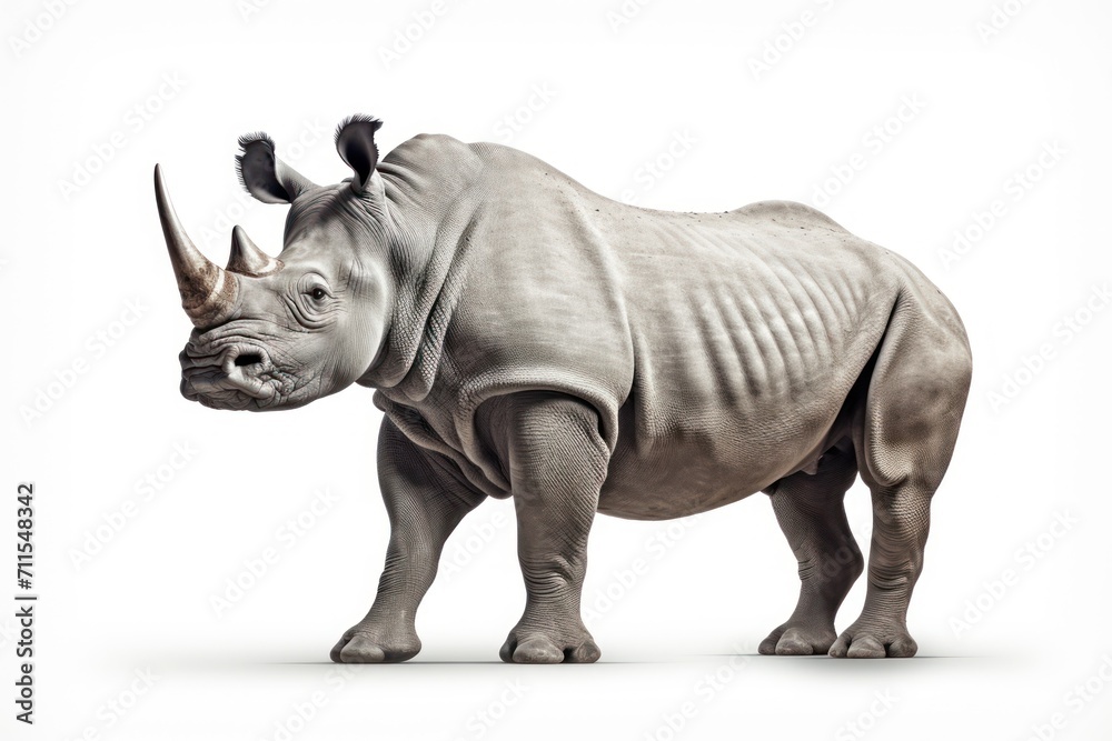 Fototapeta premium Rhino isolated on a white background