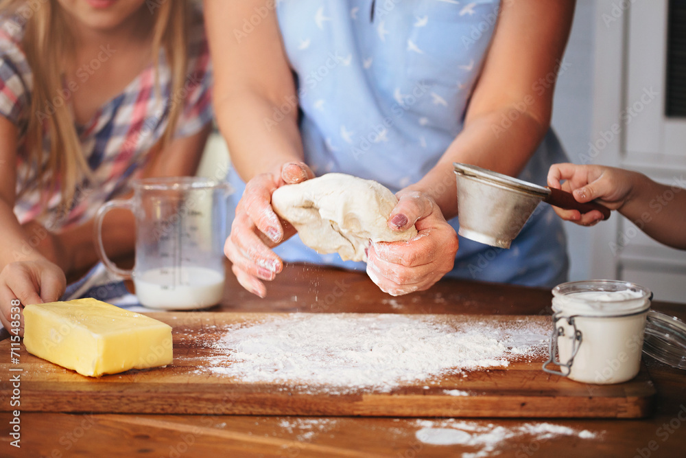 woman preparing dough