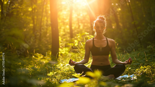 women meditating in yoga pose at sunset