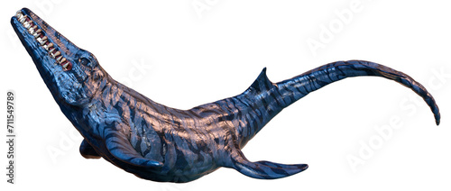 Foto 3D Rendering Mosasaurus on White