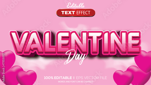 3d text effect pink valentine theme