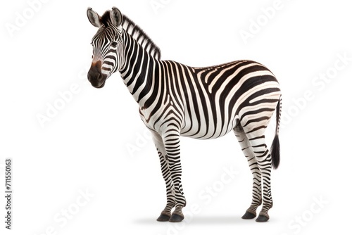 Zebra isolated on a white background