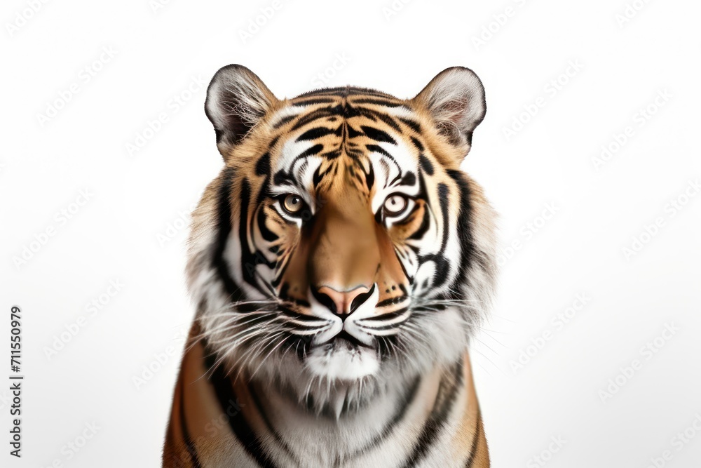 Naklejka premium Tiger isolated on a white background