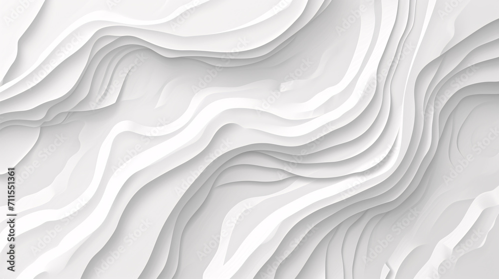Generated AI. Abstract white paper cut background with lines. Background of the topographic map.