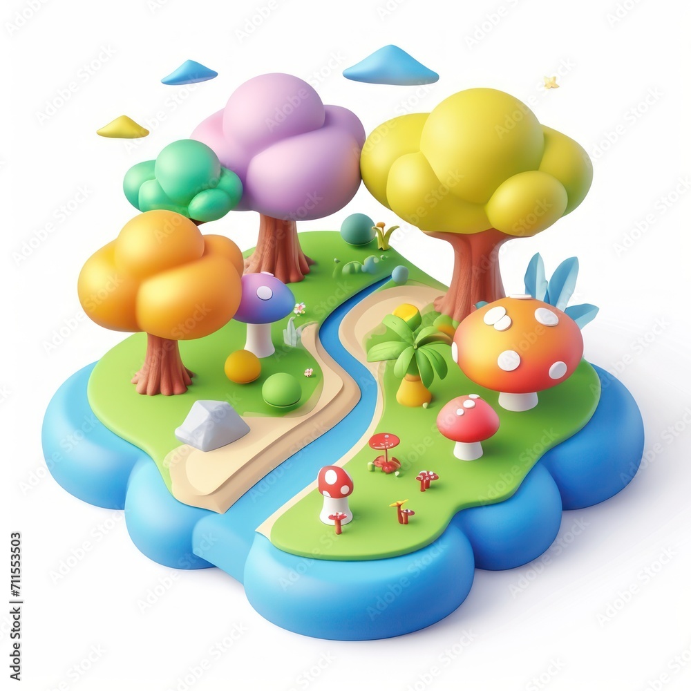 Obraz premium cartoon nursery background