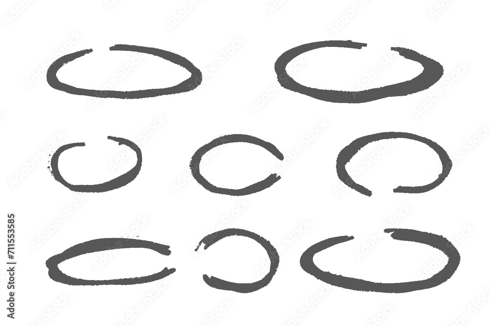 Oval frames. Hand drawn brush grunge round paint frame. Stock vector stamp emblem illustration isolated on white background. Oval frames. Hand drawn brush grunge round paint frame. Stock vector stamp emblem illustration isolated on white background.