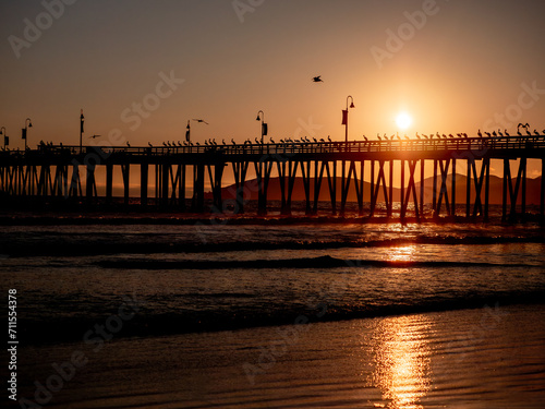 sunset on the pier