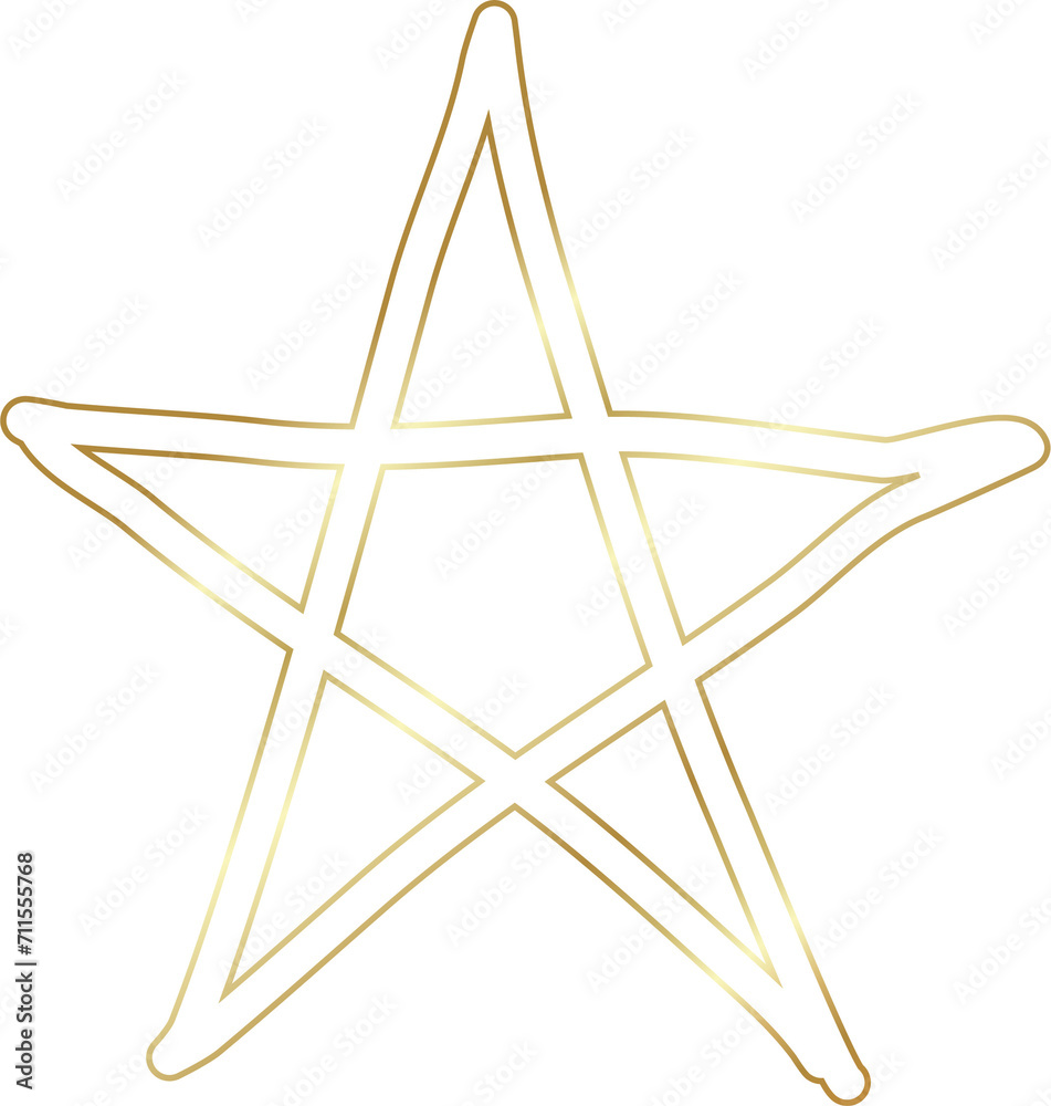 Golden stars icon drawing style Golden stars icon drawing style