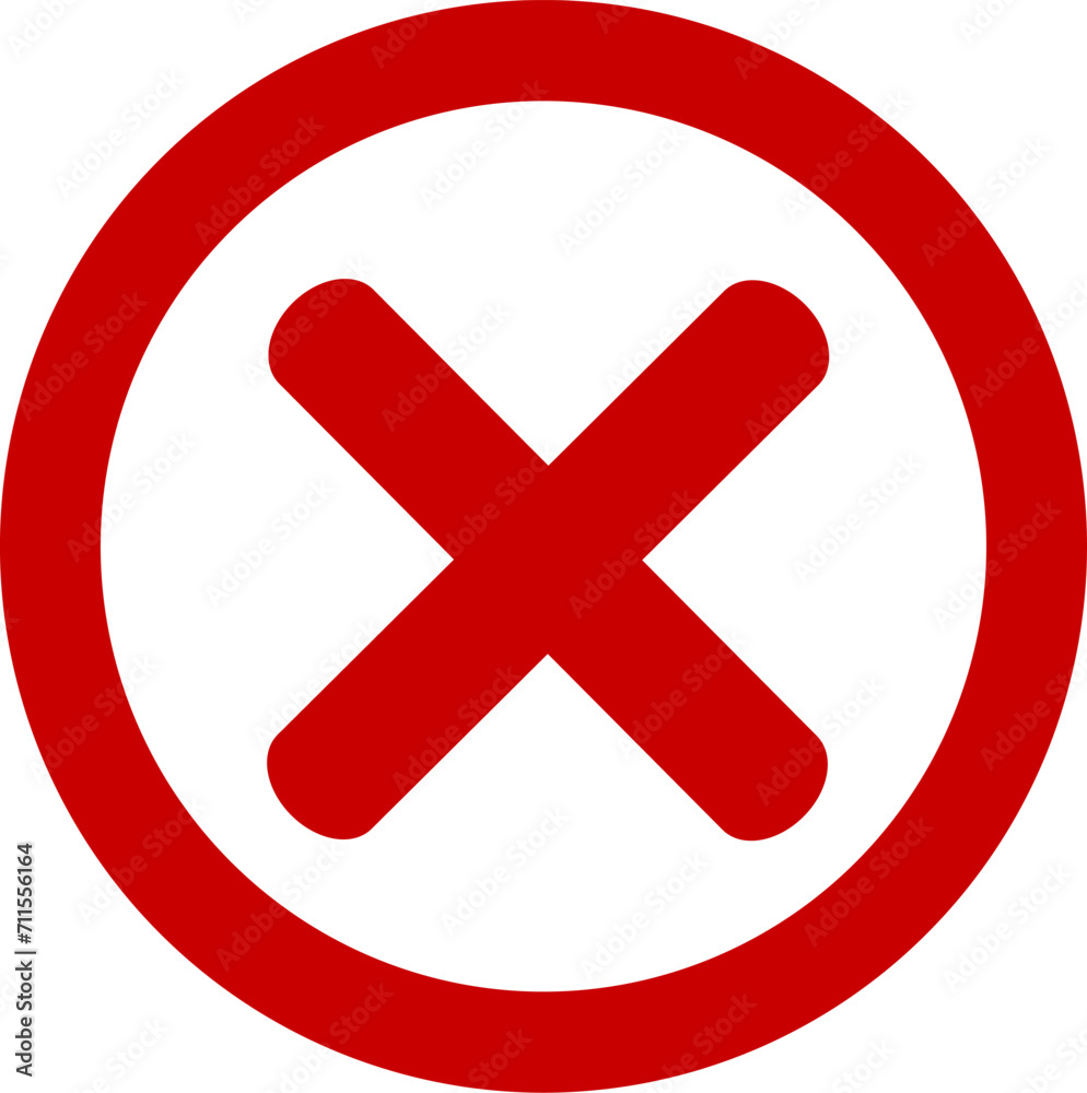 Delete icon. Cross sign in circle. Replaceable vector design. Delete icon. Cross sign in circle. Replaceable vector design.