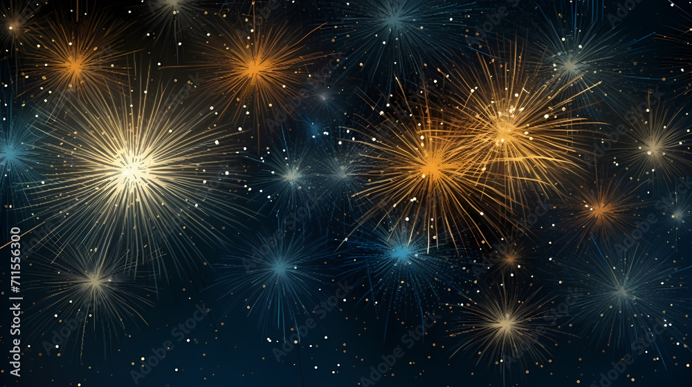 Happy New Year, burning fireworks with bokeh light background Happy New Year, burning fireworks with bokeh light background