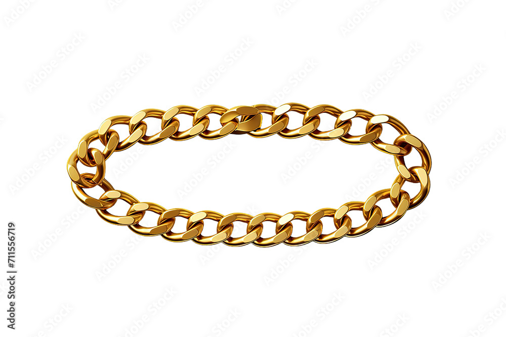 Jewel Gold Bracelet isolated on PNG Background. Generative Ai. Jewel Gold Bracelet isolated on PNG Background. Generative Ai.