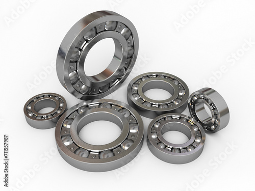 3d render Ball Bearing (Clipping path)
